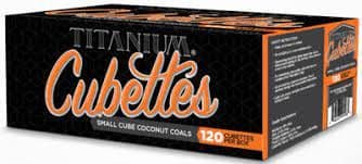 Hookah John Titanium Coconut Charcoal - ​​​​​​​Cubettes