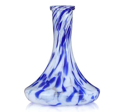 Hookah Well - Russian Cone Base (White Blue) With Grommet/Gasket