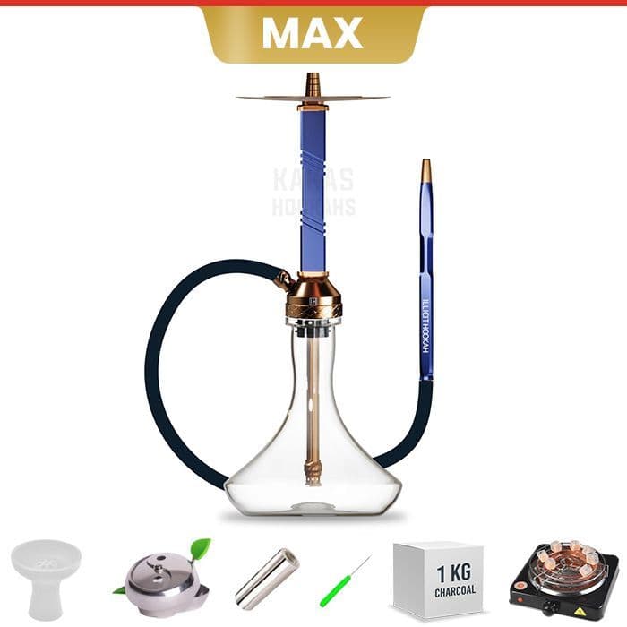 Illicit XI Stable Hookah Pipe Powder Blue | PVD Titanium Coated Shisha UK
