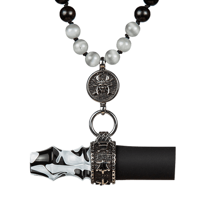 Japona Hookah Personal Mouthpiece - Samurai Beads (White)