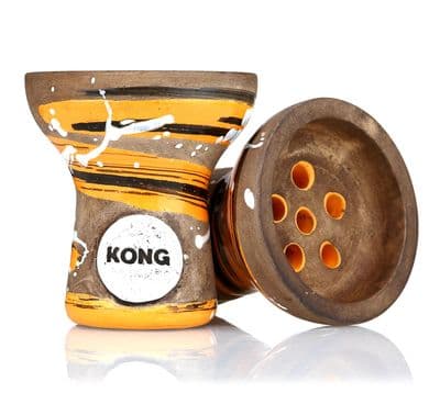 Kong Turkish Shisha Bowl - Turkish Boy Space Glazed Orange