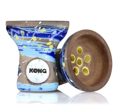 Kong Turkish Shisha Bowl - Turkish Boy Space Glazed (Van Gogh Blue)