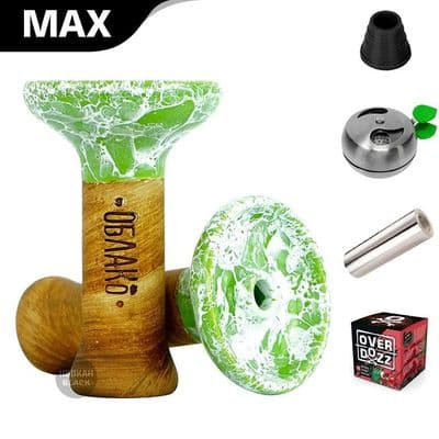 Oblako Phunnel M Glazed - Green Marble (134) + FREE Oblako Flow Bowl 