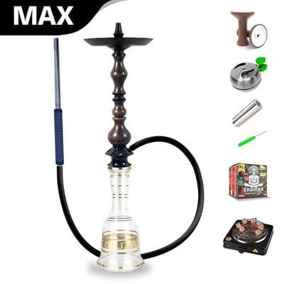 Regal Hookah King With Boho Base - Nutwood (Bundles Available)