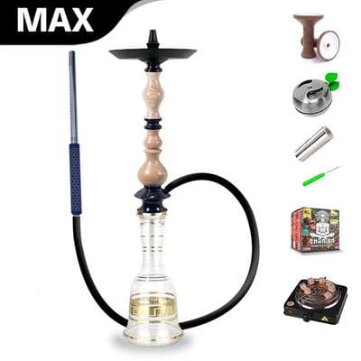 Regal Hookah King With Boho Base - Pinewood (Bundles Available)