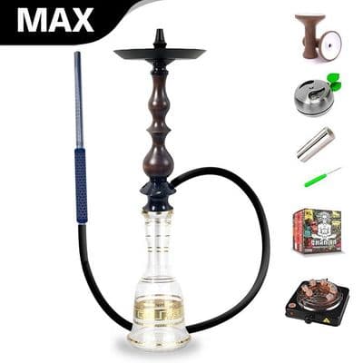 Regal Hookah Queen With Boho Base - Nutwood (Bundles Available)