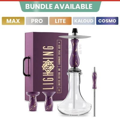 RF Hookah Handmade - Lightning Purple Gold