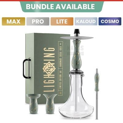 RF Hookah Handmade - Lightning Sage Green Gold