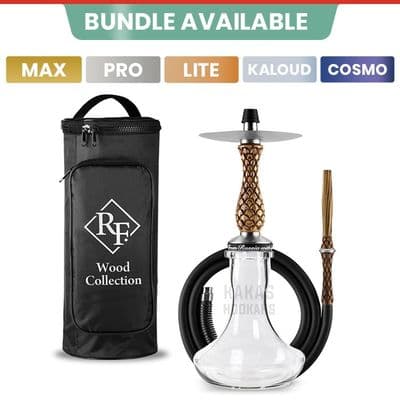 RF Hookah Handmade - Mini Wood Zebrano