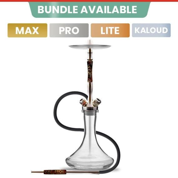 Union Hookah Fibonacci - Stabilised Wood Red | Shisha Pipe UK