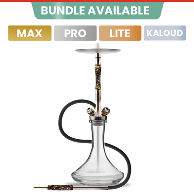 Union Hookah Fibonacci - Stabilised Wood Yellow Purple