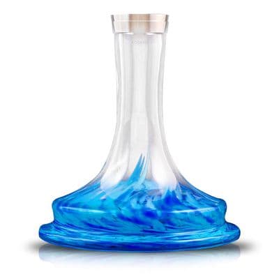 Union Hookah Fibonacci Threaded Bohemian Crystal Base (Blue)