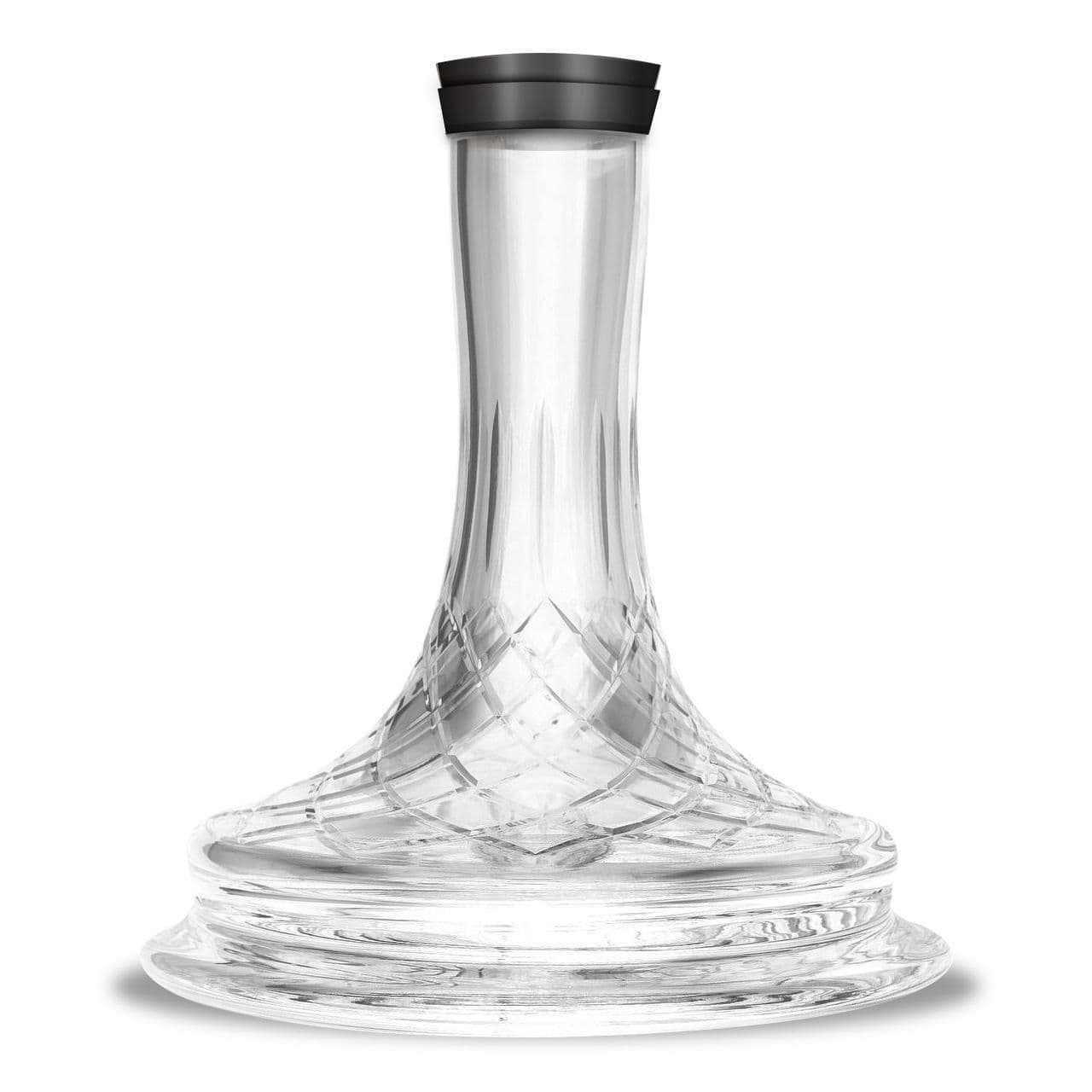 Union Hookah Fibonacci Threaded Bohemian Crystal Base PVD Graphite Carved