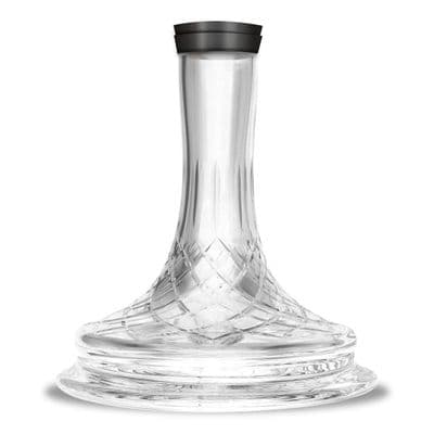 Union Hookah Fibonacci Threaded Bohemian Crystal Base (PVD Graphite Carved)