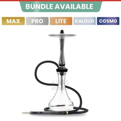 Union Hookah Sleek V2 - Black Silver