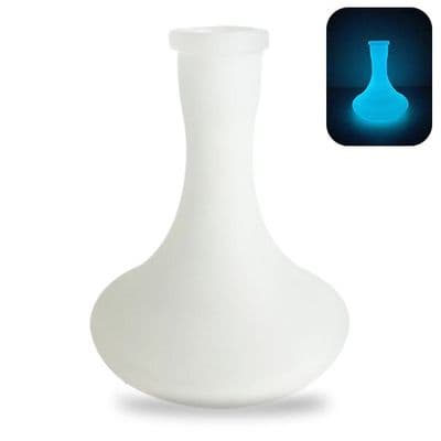 Vessel Glass Shisha Base - Craft With Base Grommet (Glowing Blue)