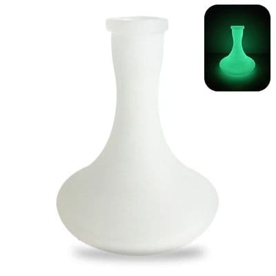 Vessel Glass Shisha Base - Craft With Base Grommet (Glowing Green)