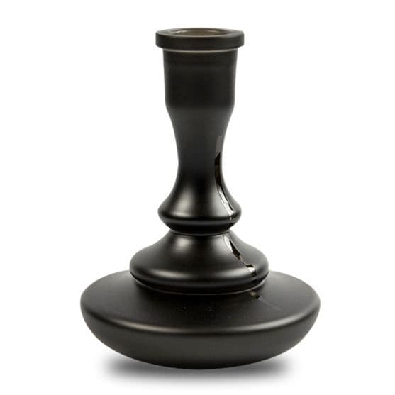 Vessel Glass Shisha Base Tree With Base Grommet Black Matt With Line