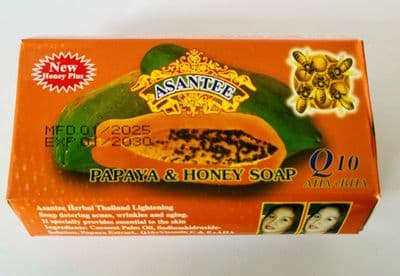 ASANTEE Papaya & Honey Herbal Soap Q10 - 125grs