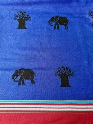 Original / Authentic Kenyan Kikoys / Scarves /Beach in Ink Blue, Red White  &  Light Blue
