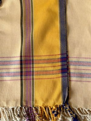 Original / Authentic Kenyan Kikoys / Scarves / Beach -  in Light/Hot Yellow, Purple, Green & Blue