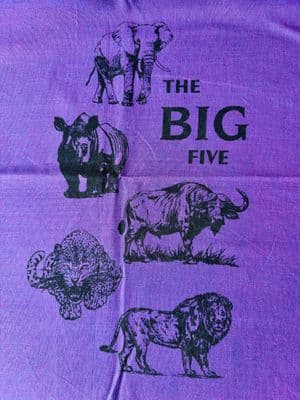 Original / Authentic Kenyan Kikoys / Scarves / Beach  in Purple, Pink, Blue & Red - The BIG FIVE