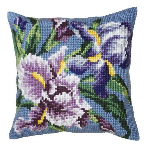 Cross Stitch Kit: Cushion: Iris Mauve