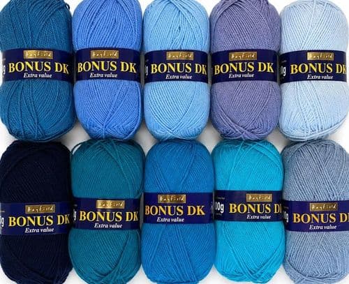 Hayfield Bonus DK - BONUS503 - Blues (Pack of 5 Balls)