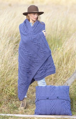 KC5959 ARAN BLANKET PATTERN
