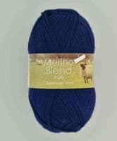King Cole Superwash Merino Blend 4Ply 025 French Navy 50g