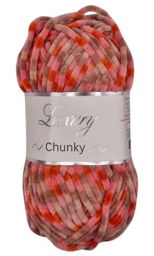 Luxury Chenille Chunky - 010 Peony  (plus pattern)
