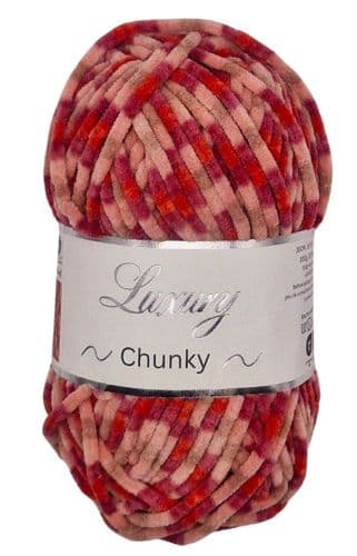 Luxury Chenille Chunky - 016 Rose  (plus pattern)