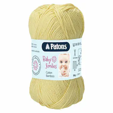 Patons Baby Smiles Cotton Bamboo 4 Ply - 1021 Vanilla (plus pattern)