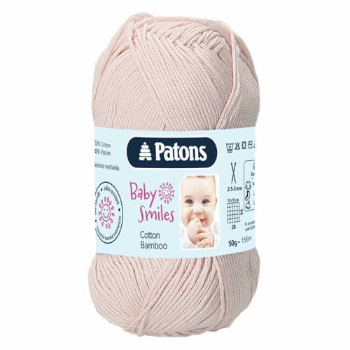Patons Baby Smiles Cotton Bamboo 4Ply - 1035 Pink (plus pattern)