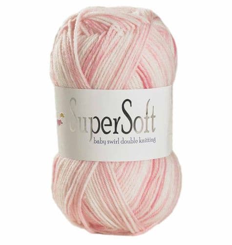Supersoft Baby Swirl DK 100g 295 Raspberry Swirl