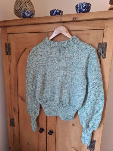 WC3003 Ladies Balloon Sleeve Sweater Knitting Pattern