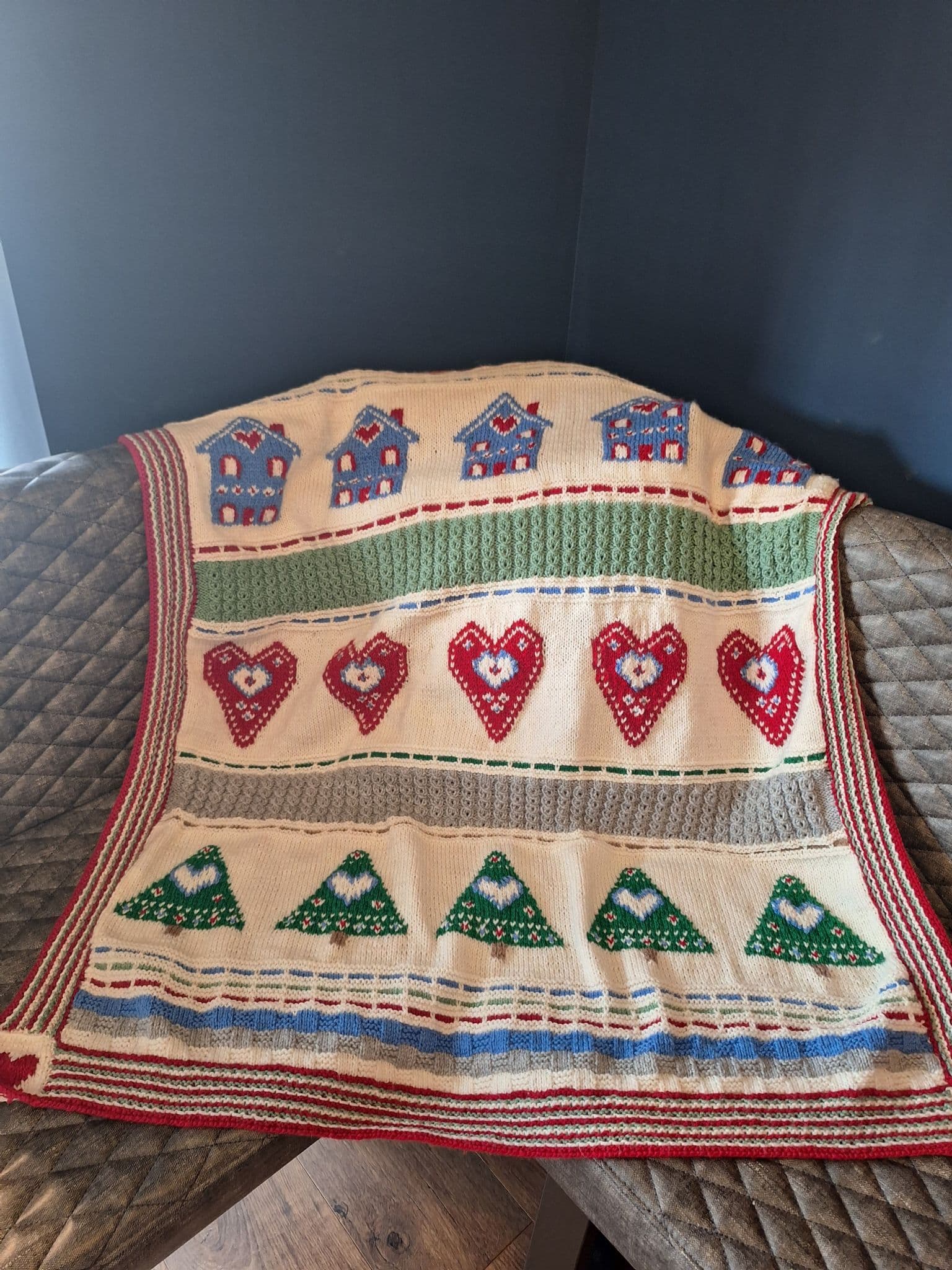WC3006 Scandi Folk Blanket Knitting Pattern | Family Business ...