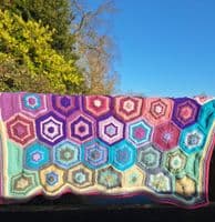 WC3011 Hexagon Temperature Blanket | Family Business Established 1949 | Knitwell Wools