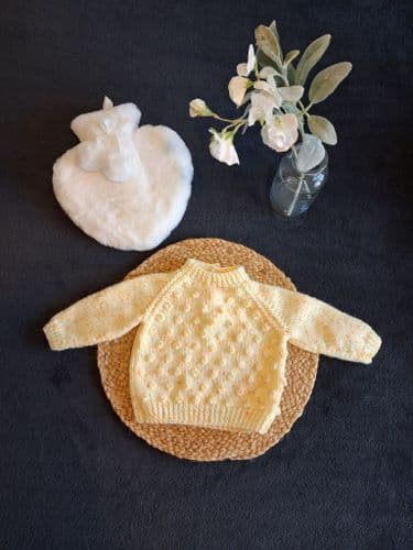 WC3012 Woolcraft Babies Bobble Sweater Knitting Pattern
