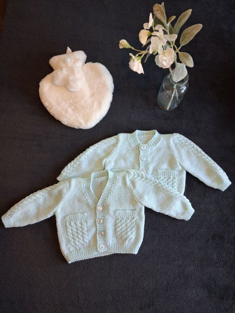 WC3015 Jarol V Neck and Round Neck Cardigans Knitting Pattern | Family ...