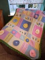 WB3022 Springtime Blooms Blanket Knitting Pattern | Family Business Established 1949 | Knitwell Wools