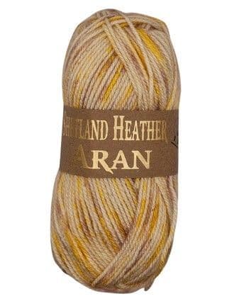 Woolcraft Shetland Heather Aran 027 Buttermilk Yellow 100g