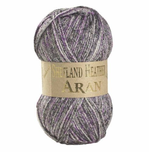 Woolcraft Shetland Heather Aran 036 Lavender Fields 100g