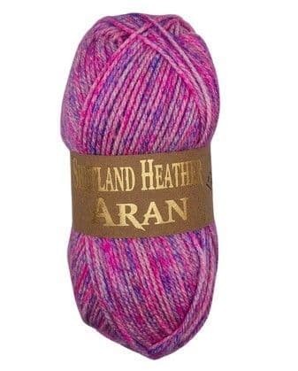 Woolcraft Shetland Heather Aran 039 Orchid Twist 100g