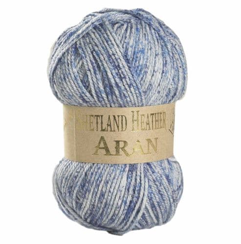 Woolcraft Shetland Heather Aran 044 Persian Blue 100g