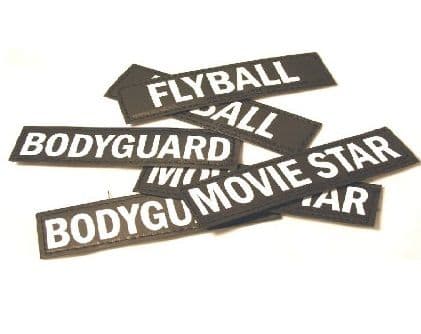 Julius Harness Labels (2) Velcro Talking Julius K9 Patches UK