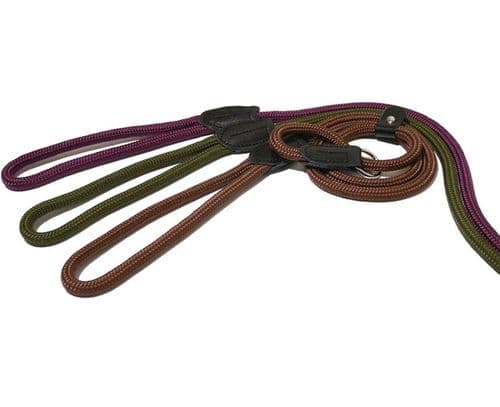 Rosewood Rope Twist Dog Slip Lead 48"