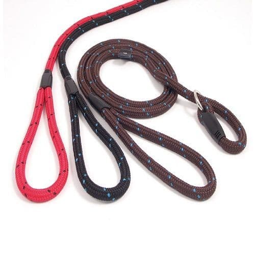 Rosewood Rope Twist Dog Slip Lead 64"