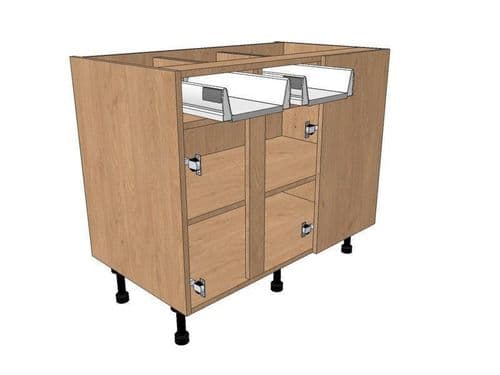 1200mm Drawerline Corner Base 2 Door 2 Drw 400mm RH Blank