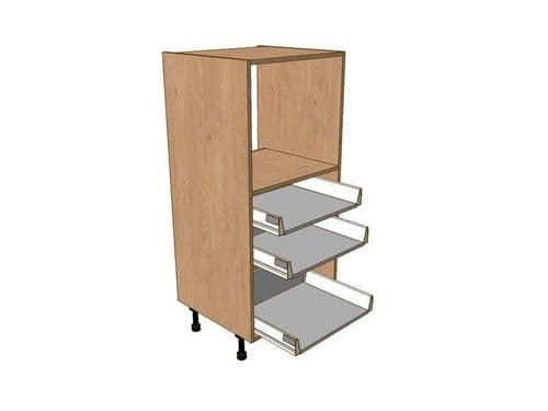 600mm Midi Microwave Housing - 2 Shallow 1 Pan